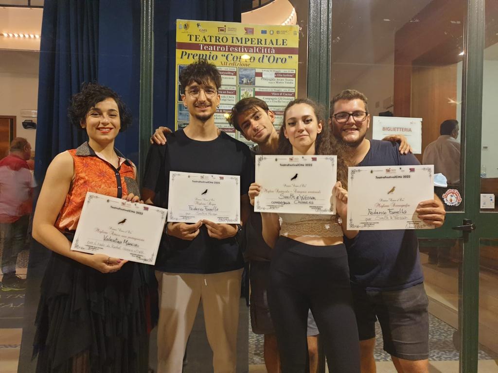 Alcuni dei premiati dell'edizione 2022 del TeatroFestivalCittà